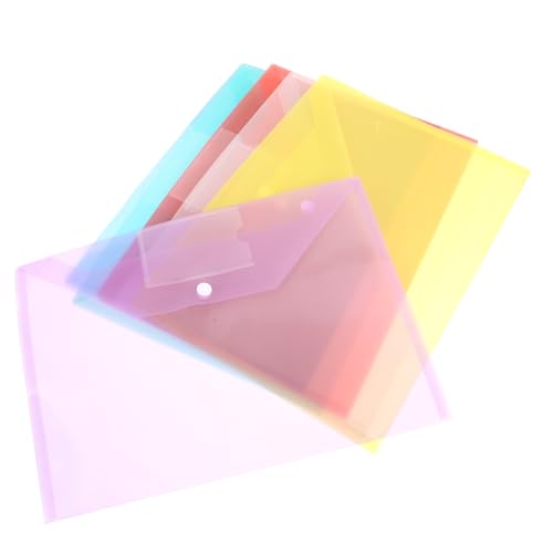 Operitacx 6 Stück Transparente Kunststoff Dokumententaschen mit Knopfverschluss Robuste PP Dateiordner für Büro Schule und Zuhause Widerstandsfähige Aufbewahrungstaschen für Papier und Operitacx 6 Stück Transparente Kunststoff Dokumententaschen mit Knopfverschluss Robuste PP Dateiordner für Büro Schule und Zuhause Widerstandsfähige Aufbewahrungstaschen für Papier und von Operitacx