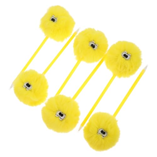 Operitacx 6 Stück schwarzer Kugelschreiber Cartoon Stift Bommel Kugelschreiber schöner Stift neuartige Kugelschreiber Pom-Pom-Stifte Flauschige Stifte für Bunte Stifte Plüsch Gelb Operitacx 6 Stück schwarzer Kugelschreiber Cartoon Stift Bommel Kugelschreiber schöner Stift neuartige Kugelschreiber Pom-Pom-Stifte Flauschige Stifte für Bunte Stifte Plüsch Gelb von Operitacx