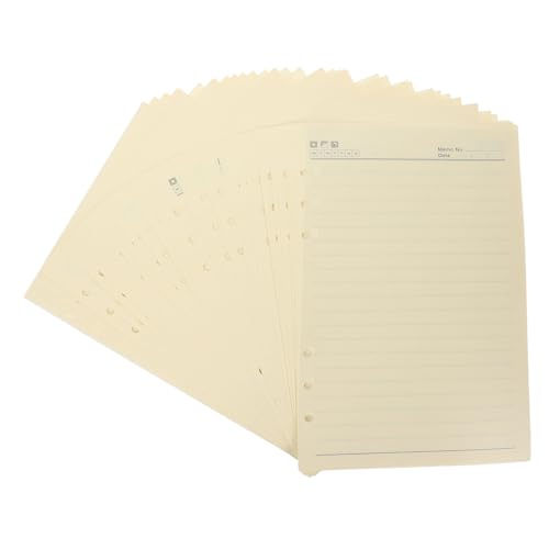 Operitacx 60 Blatt Nachfüllpapier für Notizbuch Liniertes für Ringbuch Notizen Tagebuch und Planer für Schule und Büro von Operitacx
