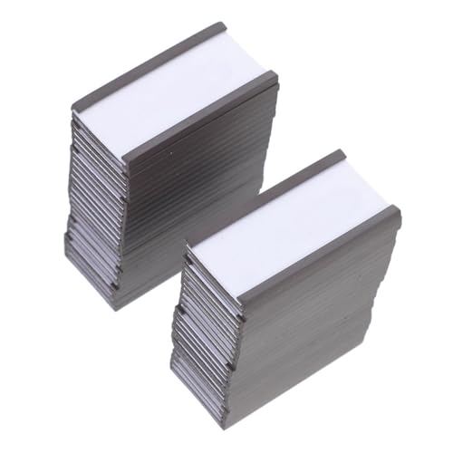 Operitacx 60 Satz Magnetische Etikettenhalter für Metallregale mit Schutzfolien und Austauschbaren Einsätzen für Lager Aktenschränke und Whiteboards Einfache Installation und Vielseitige von Operitacx