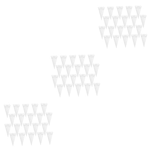 Operitacx 60 Stk Hochzeits papier Blumen röhre Blumenverpackungskegel Blumenwurfverpackung Cajon Konfetti-Halter für die Hochzeit Blütenkegel Brunnen Hochzeitspapier Blütenblatt Weiß von Operitacx