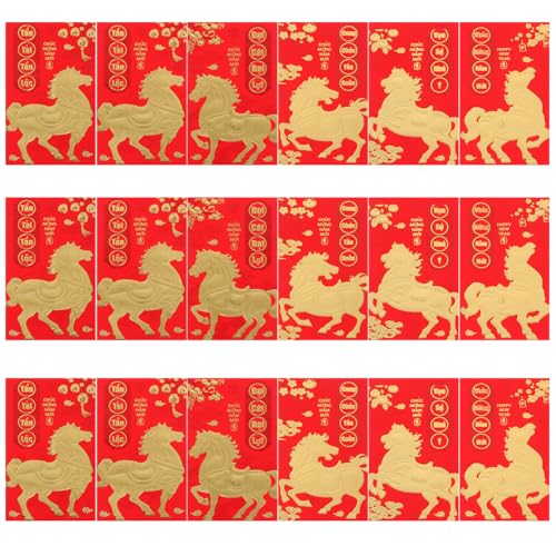Operitacx 60 Stück Chinesische Rote Umschläge Hongbao 2026 Glücksgeldumschläge Rotes Paket Für Neujahrsfest Frühlingsfest Hochzeit Geburtstag von Operitacx