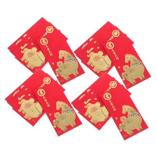 Operitacx 60 Stück Chinesische Rote Umschläge mit Pferdemotiv Große Papier Geldumschläge für Frühlingsfest Familienfeiern und Geschenkverpackung Hongbao für Glück und Wohlstand Operitacx 60 Stück Chinesische Rote Umschläge mit Pferdemotiv Große Papier Geldumschläge für Frühlingsfest Familienfeiern und Geschenkverpackung Hongbao für Glück und Wohlstand von Operitacx