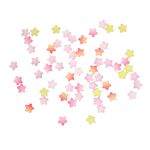 Operitacx 60 Stück Diy Resin Sterne Bunte Stern Anhänger Weich Glänzende Schmucksteine für Handyhüllen Dekoration Bastelmaterial für Kreative Handarbeiten Geschenkidee für Diy Fans von Operitacx