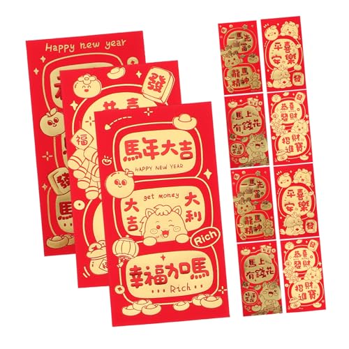 Operitacx 60 Stück Jahr Des Pferdes Rote Umschläge aus Papier Chinesische Neujahrs-hongbao für Frühlingsfest Hochzeit Geburtstagskarte Vielseitig für Geldgeschenke und gute Wünsche Operitacx 60 Stück Jahr Des Pferdes Rote Umschläge aus Papier Chinesische Neujahrs-hongbao für Frühlingsfest Hochzeit Geburtstagskarte Vielseitig für Geldgeschenke und gute Wünsche von Operitacx