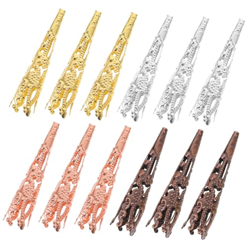 Operitacx 60 Stück Perlenkappen Metall für Schmuckherstellung Diy Zubehör mit Einzigartigem Trompetenblumen Design Leicht und Langlebig für Armbänder und von Operitacx