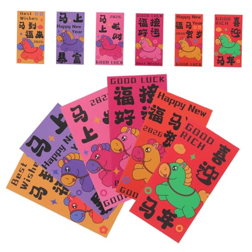 Operitacx 60 Stück Pferdejahr Rote Umschläge Chinesische Neujahr Hongbao Lunar Year Geldumschläge Traditionelle Papierumschläge Für Frühlingsfest Familienfeiern Operitacx 60 Stück Pferdejahr Rote Umschläge Chinesische Neujahr Hongbao Lunar Year Geldumschläge Traditionelle Papierumschläge Für Frühlingsfest Familienfeiern von Operitacx