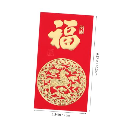 Operitacx 60 Stück Rote Umschläge Jahr Des Pferdes Hongbao Geldumschläge für Chinesisches Neujahrsfest Vietnamesische Chinesische Hochzeitsfeier Festliche Pferde Motiv Geschenktüten Operitacx 60 Stück Rote Umschläge Jahr Des Pferdes Hongbao Geldumschläge für Chinesisches Neujahrsfest Vietnamesische Chinesische Hochzeitsfeier Festliche Pferde Motiv Geschenktüten von Operitacx