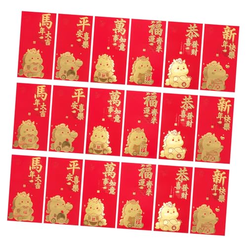 Operitacx 60 Stück Rote Umschläge Jahr Des Pferdes Kreative Hongbao für Tet Feier Vietnamesische Geldumschläge mit Großem Fassungsvermögen Robustes Papier Traditionelle Glückwunschumschläge Operitacx 60 Stück Rote Umschläge Jahr Des Pferdes Kreative Hongbao für Tet Feier Vietnamesische Geldumschläge mit Großem Fassungsvermögen Robustes Papier Traditionelle Glückwunschumschläge von Operitacx