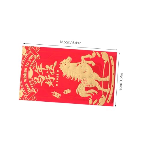 Operitacx 60 Stück Rote Umschläge Jahr Des Pferdes Rote Taschen für Chinesisches Neujahr Goldgeprägte Glücksumschläge für Frühlingsfest Hochzeit Geburtstag Festliche Papierumschläge Operitacx 60 Stück Rote Umschläge Jahr Des Pferdes Rote Taschen für Chinesisches Neujahr Goldgeprägte Glücksumschläge für Frühlingsfest Hochzeit Geburtstag Festliche Papierumschläge von Operitacx