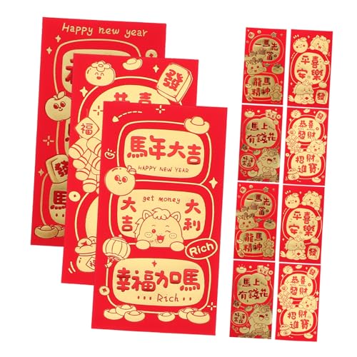 Operitacx 60 Stück Rote Umschläge Pferdejahr Hongbao Kreative Chinesische Neujahrs-geldumschläge für Hochzeit Lunar Year und Segenswünsche Traditionell aus Papier Großzügiges Operitacx 60 Stück Rote Umschläge Pferdejahr Hongbao Kreative Chinesische Neujahrs-geldumschläge für Hochzeit Lunar Year und Segenswünsche Traditionell aus Papier Großzügiges von Operitacx