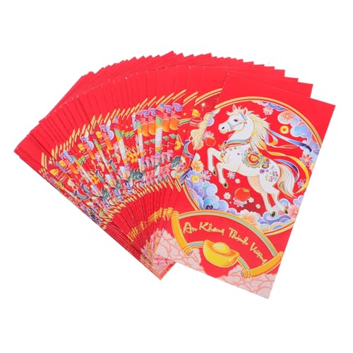 Operitacx 60 Stück Rote Umschläge Pferdejahr Vietnamesische Hong Bao Langformat Premium Papier Lunar Year Glückswünsche Umschläge Für Chinesisches Frühlingsfest Operitacx 60 Stück Rote Umschläge Pferdejahr Vietnamesische Hong Bao Langformat Premium Papier Lunar Year Glückswünsche Umschläge Für Chinesisches Frühlingsfest von Operitacx