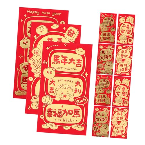 Operitacx 60 Stück Rotes Umschlag Chinesisches Neujahr Pferdejahr Glücksumschläge aus Papier Vielseitige Hongbao Geldgeschenkumschläge für Hochzeit Frühlingsfest und Geburtstagsfeier Operitacx 60 Stück Rotes Umschlag Chinesisches Neujahr Pferdejahr Glücksumschläge aus Papier Vielseitige Hongbao Geldgeschenkumschläge für Hochzeit Frühlingsfest und Geburtstagsfeier von Operitacx