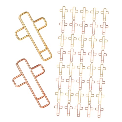 Operitacx 60 Stück Teiliges Metall Lesezeichen in Kreuzform Niedliche Papierklammern für Bibelstudium Journal Organisation von Dokumenten Tragbare Christliche Büroklammern Gold und Rosegold Operitacx 60 Stück Teiliges Metall Lesezeichen in Kreuzform Niedliche Papierklammern für Bibelstudium Journal Organisation von Dokumenten Tragbare Christliche Büroklammern Gold und Rosegold von Operitacx