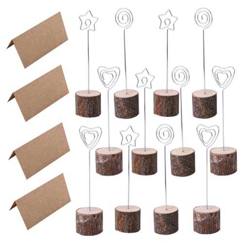 Operitacx 60 Stück Teiliges Set Holzständer Kartenhalter für Tischkärtchen Memo Clips Stumpf Design Dekorativ für Hochzeitsdeko Postkartenständer und Sitzplatzkarten Geeignet Operitacx 60 Stück Teiliges Set Holzständer Kartenhalter für Tischkärtchen Memo Clips Stumpf Design Dekorativ für Hochzeitsdeko Postkartenständer und Sitzplatzkarten Geeignet von Operitacx