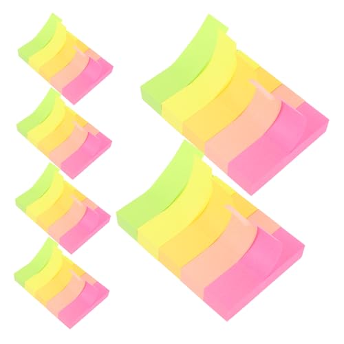 Operitacx 600 Stück Bunte Sticky Index Tabs Selbstklebende Haftnotizen zum Beschriften und Markieren von Büchern Flexibler Seitenmarker für Notizen Schule Büro und Organisierte Hefte von Operitacx