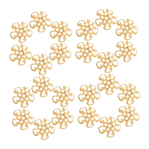 Operitacx 600 Stücke Filigrane Metall Perlenkappen mit Blumenmotiv Hohl Gestaltete Spacer Endkappen für DIY Schmuckherstellung Geeignet für Ohrringe Armbänder Halsketten Langlebig und von Operitacx