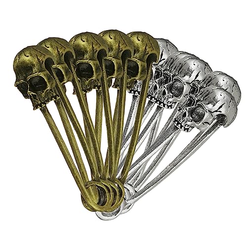 Operitacx 60stücke Skull Charm Sicherheitsnadeln Broche Pin Für Bastelprojekte Und Bekleidungszubehör Für Taschen Schals Und von Operitacx