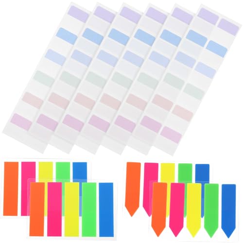 Operitacx 640 Stück Teiliges Selbstklebende Durchsichtige Page Marker Haftnotizen in Pastellfarben Beschriftbare Index Tabs für Büro Schule und Zuhause Langlebiges Papier Leicht zu Verwenden von Operitacx