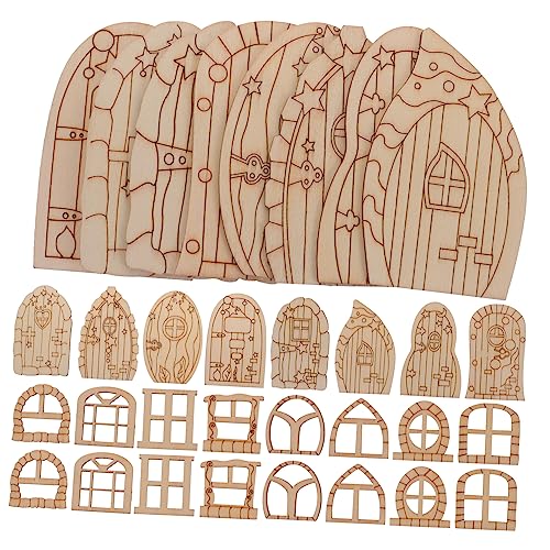 Operitacx 64Stücke Unlackiertem Holz DIY Mini Türen für Bastelprojekte für Märchengärten und Puppenhäuser Einfach zu Bemalen Gestalten Operitacx 64Stücke Unlackiertem Holz DIY Mini Türen für Bastelprojekte für Märchengärten und Puppenhäuser Einfach zu Bemalen Gestalten von Operitacx