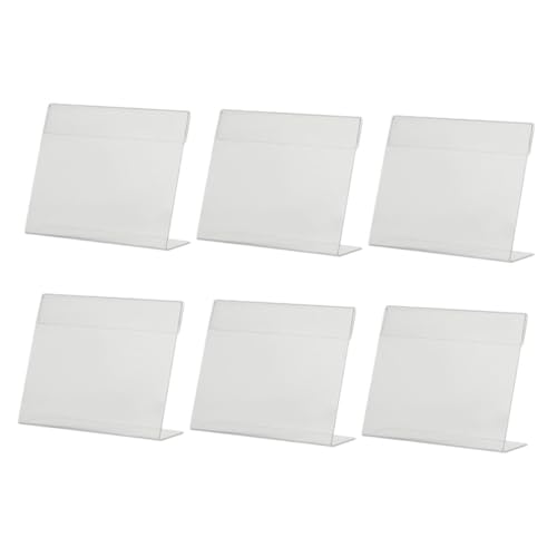 Operitacx 6Stücke Acryl Preisinhaber Stabiler Preisschildhalter für Supermärkte Geschäfte und Private Anlässe Transparentes Design für Optimale Sichtbarkeit Hochwertiges Langlebiges von Operitacx