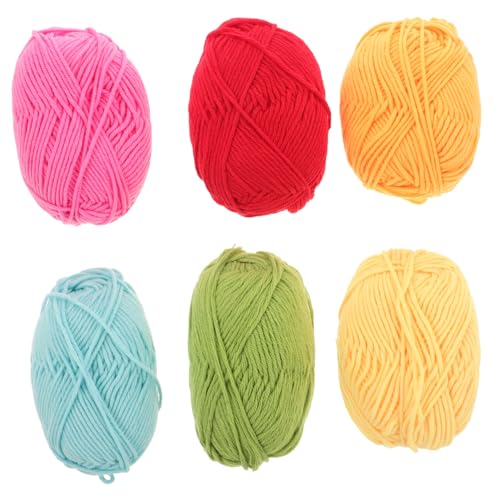 Operitacx 6Stücke Farbiges Strickgarn für Pullover und Schals Weiches und Hautfreundliches Garn Chinlon für DIY Projekte und Handarbeiten Farben Operitacx 6Stücke Farbiges Strickgarn für Pullover und Schals Weiches und Hautfreundliches Garn Chinlon für DIY Projekte und Handarbeiten Farben von Operitacx