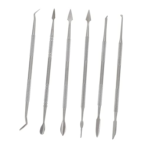 Operitacx 6Stücke Teiliges Töpferwerkzeug Edelstahl Modellierwerkzeuge für Schnitzen Formen Schneiden und Glätten Professionelle Sculpting-tools für DIY und Kunsthandwerk von Operitacx