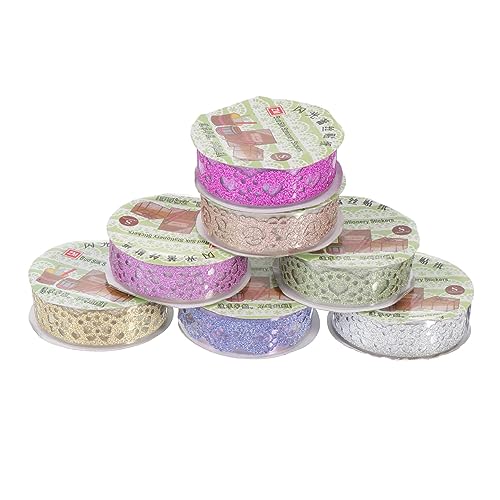 Operitacx 7 Rollen Glittery Lace Tape Dekoratives DIY Klebeband Glitzer Klebeband für Scrapbook Planer Basteln Selbstklebend Rückstandsfrei Entfernbar Vielseitig für Kreative Projekte Operitacx 7 Rollen Glittery Lace Tape Dekoratives DIY Klebeband Glitzer Klebeband für Scrapbook Planer Basteln Selbstklebend Rückstandsfrei Entfernbar Vielseitig für Kreative Projekte von Operitacx