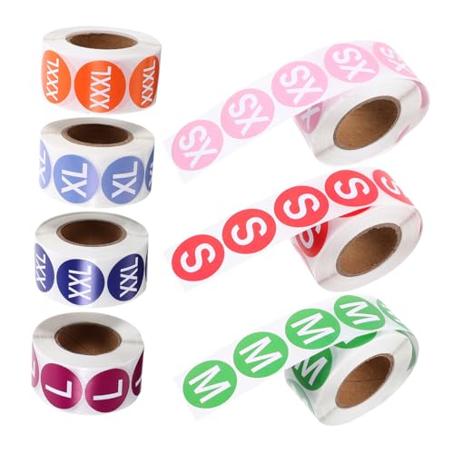Operitacx 7 Rollen Kleidungsgrößen Aufkleber Selbstklebende Etiketten Xs Xxxl Runde Farbkodierte Größensticker für Einfaches Beschriften von Kleidung für Zuhause und Einzelhandel Operitacx 7 Rollen Kleidungsgrößen Aufkleber Selbstklebende Etiketten Xs Xxxl Runde Farbkodierte Größensticker für Einfaches Beschriften von Kleidung für Zuhause und Einzelhandel von Operitacx