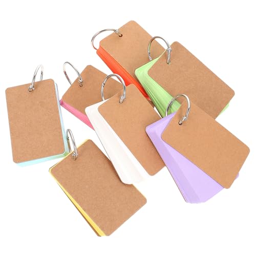 Operitacx 7 Sätze Bunte Blanko Karteikarten DIY Notizbücher Kleine Beschreibbare Wortkarten Leichtes Handliches Memo Hochwertigem Papier für Schüler und Kreative Notizen von Operitacx