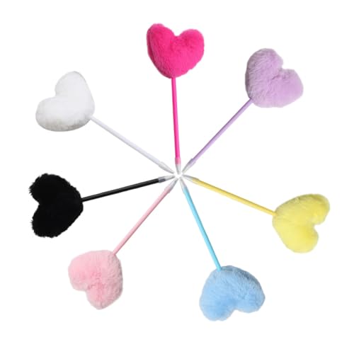 Operitacx 7 Stück Bunte Fuzzy Ballpoint Pens Teiliges mit Herzförmigem Pom Pom Flauschige Kugelschreiber für Büro und Schule für Frauen Ausgefallene Stifte Farben Operitacx 7 Stück Bunte Fuzzy Ballpoint Pens Teiliges mit Herzförmigem Pom Pom Flauschige Kugelschreiber für Büro und Schule für Frauen Ausgefallene Stifte Farben von Operitacx