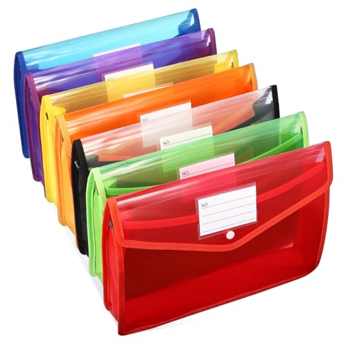 Operitacx 7 Stück Dokumentenmappe Teilig Druckknopf Erweiterbare Aktenordner mit Etikettenfach Aufbewahrungssystem für Büro und Zuhause Operitacx 7 Stück Dokumentenmappe Teilig Druckknopf Erweiterbare Aktenordner mit Etikettenfach Aufbewahrungssystem für Büro und Zuhause von Operitacx
