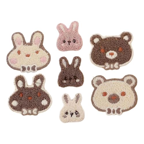 Operitacx 7 Stück Teiliges Bestickte Tier aufnäher mit Bär Hasenmotiv Waschbare Polyester baumwoll Patches zum Aufnähen und Aufbügeln für Kinderkleidung Rucksäcke Hüte und DIY zubehör Operitacx 7 Stück Teiliges Bestickte Tier aufnäher mit Bär Hasenmotiv Waschbare Polyester baumwoll Patches zum Aufnähen und Aufbügeln für Kinderkleidung Rucksäcke Hüte und DIY zubehör von Operitacx