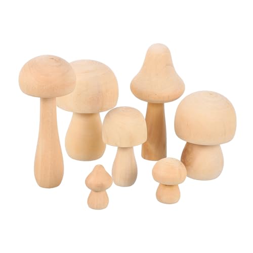Operitacx 7 Stück Teiliges Naturbelassene Holzpilze zum Bemalen Handgefertigte Holzornamente für DIY Gestalten Pädagogisch Förderlich als oder Raumdeko Operitacx 7 Stück Teiliges Naturbelassene Holzpilze zum Bemalen Handgefertigte Holzornamente für DIY Gestalten Pädagogisch Förderlich als oder Raumdeko von Operitacx