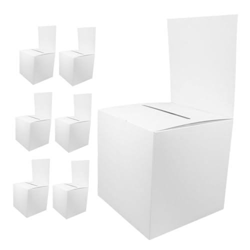 Operitacx 7 Stück Teiliges Spendenbox aus Karton Weiße Wahlurne für Spenden Vorschläge und Abstimmungen für Partys Veranstaltungen und Fundraising Aktionen Operitacx 7 Stück Teiliges Spendenbox aus Karton Weiße Wahlurne für Spenden Vorschläge und Abstimmungen für Partys Veranstaltungen und Fundraising Aktionen von Operitacx
