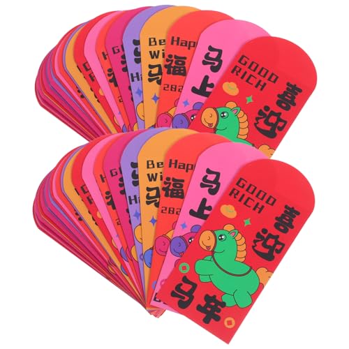 Operitacx 72 Stück Chinesische Neujahrsumschläge Dickes Papier Festliches Pferdemotiv Glücksgeldumschläge für Frühlingsfest Hochzeiten Gruppen Firmengeschenke Operitacx 72 Stück Chinesische Neujahrsumschläge Dickes Papier Festliches Pferdemotiv Glücksgeldumschläge für Frühlingsfest Hochzeiten Gruppen Firmengeschenke von Operitacx