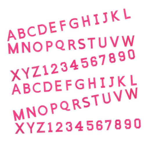 Operitacx 72 Stück Teiliges Bestickte Buchstaben Zahlen-aufnäher zum Aufbügeln Farbige Alphabet-applikationen für Kleidung Taschen Hüte Vielseitig Einsetzbar für DIY Jeans Individuelle von Operitacx
