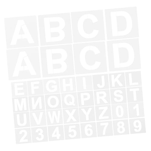 Operitacx 72 Stück Teiliges Wiederverwendbarer Kunststoff-schablonen für Buchstaben und Zahlen Präzise Sprühmalerei-vorlagen für Diy-bastelprojekte Wandbemalung und Schildergestaltung Operitacx 72 Stück Teiliges Wiederverwendbarer Kunststoff-schablonen für Buchstaben und Zahlen Präzise Sprühmalerei-vorlagen für Diy-bastelprojekte Wandbemalung und Schildergestaltung von Operitacx