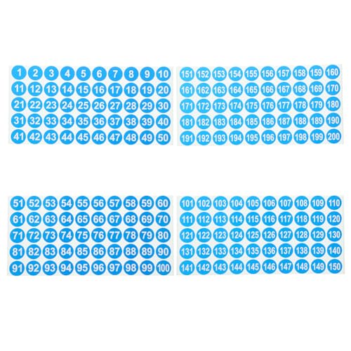 Operitacx 8 Blatt Runde Digitale Aufkleber Teiliges mit Selbstklebenden Nummern Wasserfest für Türen Schränke und Bürobedarf zur Organisation und Identifikation von Gegenständen Je Sticker von Operitacx