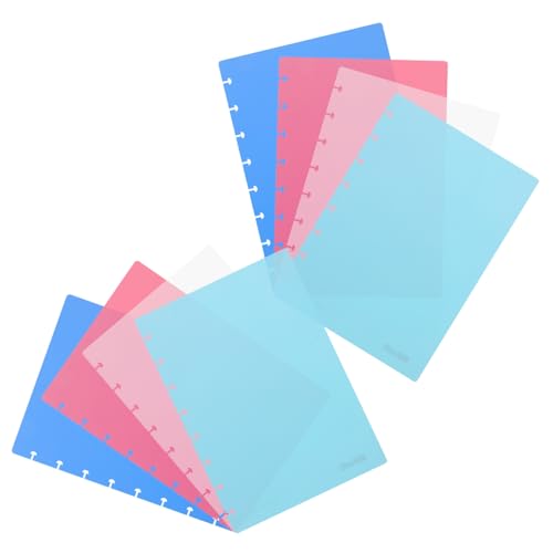 Operitacx 8 Blatt Teiliges Diy Binder Cover mit T Förmigen Löchern Pastellfarben Rosa Grün Flexible Lose Binder Hüllen für Notizbuch Langlebig und Vielseitig für Journaling und Organisation von Operitacx