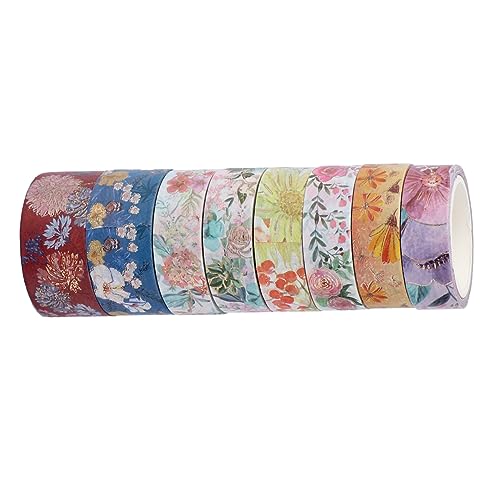 Operitacx 8 Rollen Kreatives Bronziertes Washi Tape Blumendesign Dekoratives Diy Klebeband für Fotoalben Hand Account Printing Scrapbooking Journaling Teiliges Operitacx 8 Rollen Kreatives Bronziertes Washi Tape Blumendesign Dekoratives Diy Klebeband für Fotoalben Hand Account Printing Scrapbooking Journaling Teiliges von Operitacx