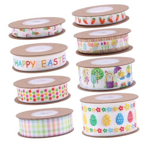 Operitacx 8 Rollen Osterei-Band Gastgeschenke zu Ostern Osterhasenband Schleife das Festival-Handwerksband Band für Schnur Stirnband Lieferungen Eier schießen Polyester Operitacx 8 Rollen Osterei-Band Gastgeschenke zu Ostern Osterhasenband Schleife das Festival-Handwerksband Band für Schnur Stirnband Lieferungen Eier schießen Polyester von Operitacx
