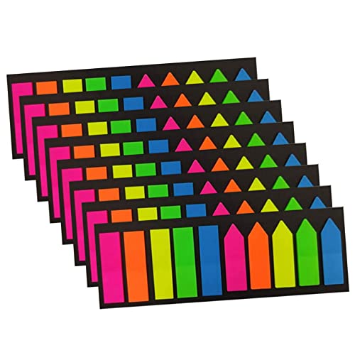Operitacx 8 Sätze Selbstklebende Bunte Haftnotizen Page Marker Transparente Pet Notizstreifen mit Wiederbeschreibbare Index Tabs für Büro Schule und Zuhause Praktische Markierungsstreifen von Operitacx