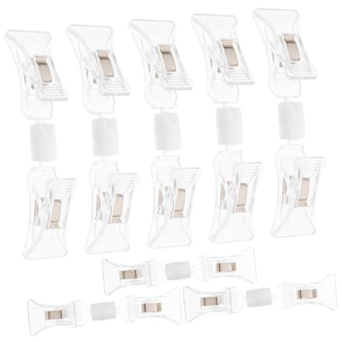 Operitacx 8 Stück Clips Für Warenschilder Kleiner Schildhalter Aufkleberhalter-display Einzelhandelsdisplay Schilderhalter Aus Kunststoff Halter Für Schilderclips Transparent von Operitacx