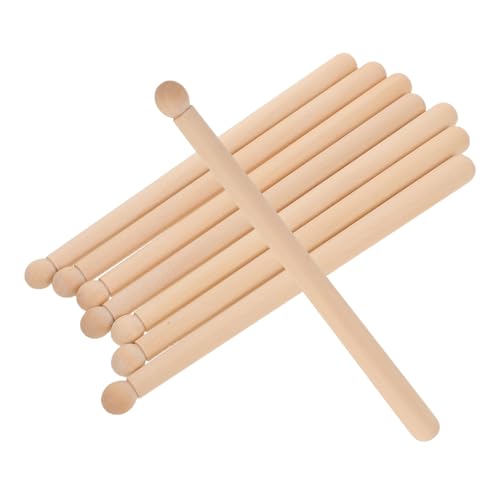 Operitacx 8 Stück Handgefertigte Holzstöcke für Leichtes Ergonomisches Design für Elektronische Trommeln und Percussion Training von Operitacx