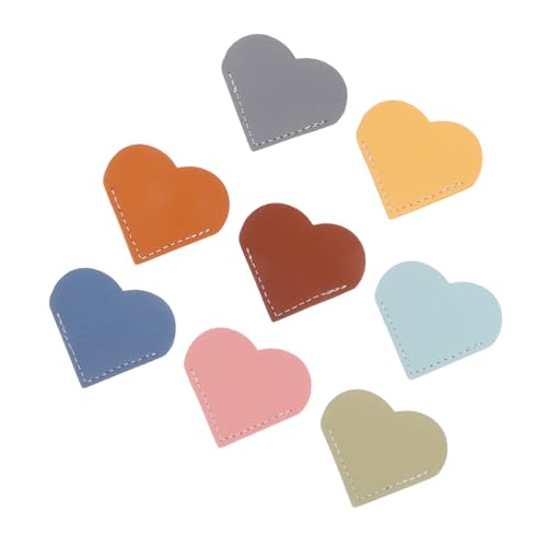 Operitacx 8 Stück Liebe Lesezeichen Zubehör zum Lesen von Büchern Lesezeichen zum Lesen für Frauen Buchecke Ecke der Herzseite Lesezubehör Book -Seitenhalter PVC von Operitacx
