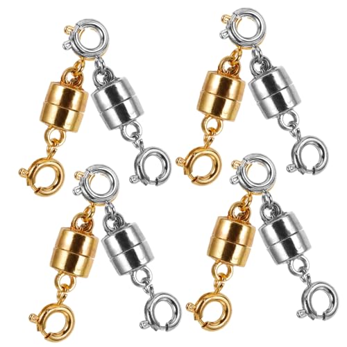 Operitacx 8 Stück Magnetische Schmuckverschlüsse Diy Ketten und Armbandverlängerungen Magnetverschluss für Schmuck Dekorative Verbindungselemente Gold und Silber von Operitacx