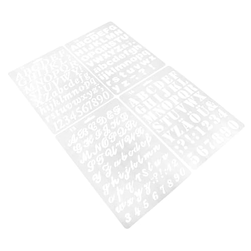 Operitacx 8 Stück Teiliges Alphabet Schablonenset für Malerei Große Buchstaben und Zahlen Schablonen Pet für Diy Projekte Wandgestaltung und Handwerkskunst Wiederverwendbar und Leicht zu von Operitacx