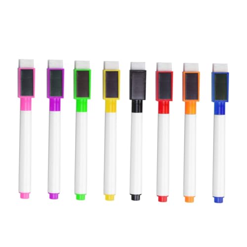 Operitacx 8 Stück Teiliges Magnetische Abwischbare Whiteboard Marker mit Integriertem Radierer Farbenfrohe Filzstifte in Blau Schwarz Grün Rot Gelb und Orange für Schule Büro und Operitacx 8 Stück Teiliges Magnetische Abwischbare Whiteboard Marker mit Integriertem Radierer Farbenfrohe Filzstifte in Blau Schwarz Grün Rot Gelb und Orange für Schule Büro und von Operitacx