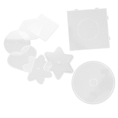 Operitacx 8 Stück Teiliges Steckperlen mit Mittelgroßen Bügelperlen Platten in Verschiedenen Formen Wiederverwendbare DIY Bastelvorlagen für Kreative Leicht zu Reinigen und Langlebig für von Operitacx